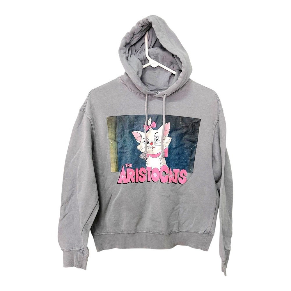 H&M Divided S Gray The Aristocats Marie Hoodie Disney Graphic Sweatshirt Cute
